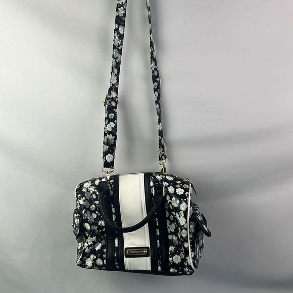 Steve Madden Handbags - Black with Floral Cross Body Steve Madden